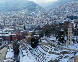 Beyaz gelinlik Bursa’ya çok yakıştı