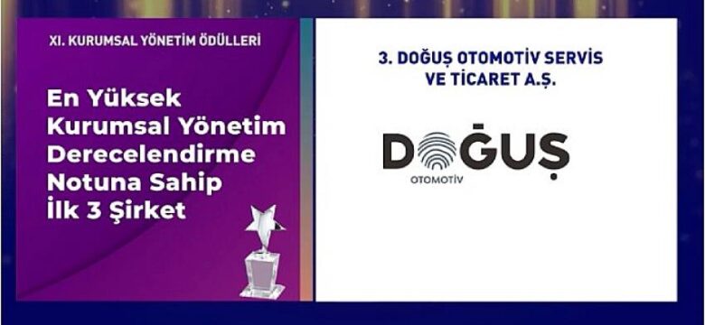 Doğuş Otomotiv kurumsal yönetim ödüllerinde geleneğini sürdürdü