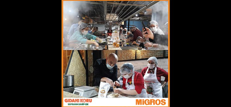 Migros’tan gıdanı koru sofrana sahip çık, kampanyasına büyük destek.