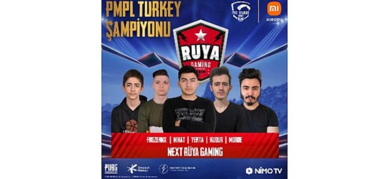 Next Rüya Gaming ilk kez yapılan PUBG MOBILE Pro League Türkiye 1. Sezonunu kazanarak yarışmaya damgasını vurdu.