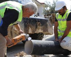 Palamutbükü’ünde İçme Suyu Hatları Yenileniyor