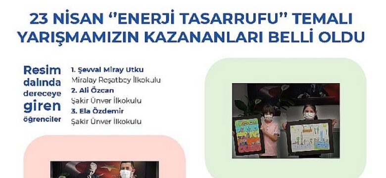 OEDAŞ’ın resim ve şiir yarışmasında dereceye giren çocuklar ödüllerini aldı