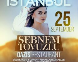 AZERBAYCAN DİVASI ŞEBNEM TOVUZLU KONSER İÇİN İSTANBUL’DA