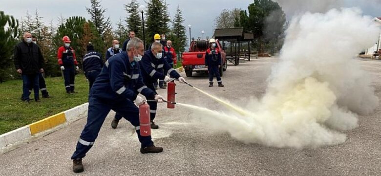 İtfaiye’den İZAYDAŞ personeline uygulamalı eğitim