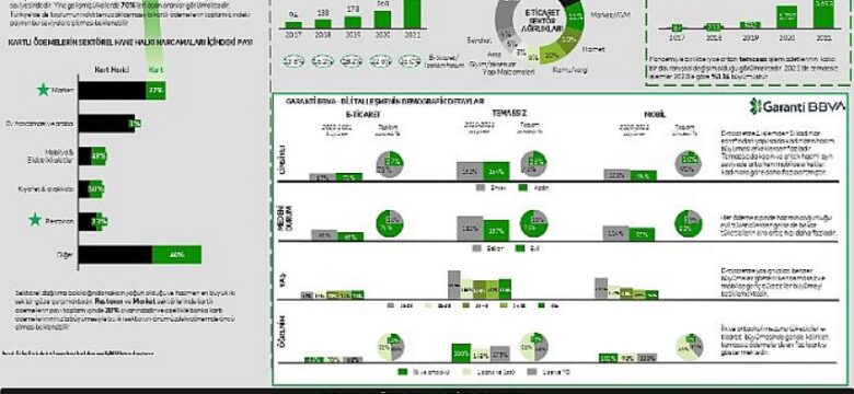 Türkiye’de kartlı ödemeler katlanarak büyüyor, E-ticaret sektörünün kartlı ödemelerdeki payı hızla artıyor