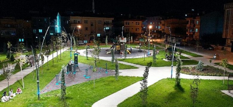 Yapımı tamamlanan yeni bir park daha hizmete açıldı