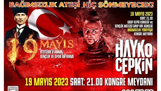 Hayko Cepkin 19 Mayıs'ta Lüleburgaz'da!