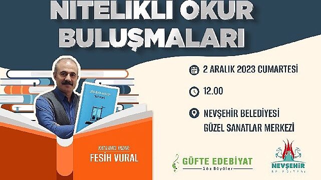 Güzel sanatlar merkezi'nde nitelikli okur buluşmaları başlıyor