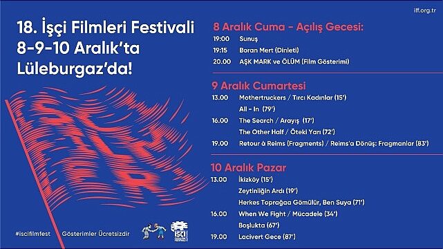 18 İşçi Filmleri Festivali LYSA'da