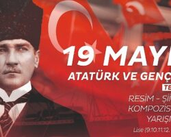 19 Mayıs Atatürk’ü Anma, Gençlik ve Spor Bayramı’ temalı ödüllü resim, şiir ve kompozisyon yarışması düzenleyecek